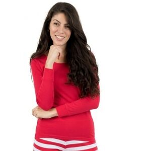 Leveret Womens Cotton Pajamas Red Top S